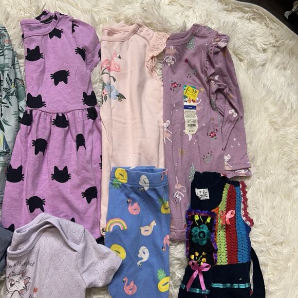 Baby Girls Mixed Lot of 12 Dresses, Outfits, Clothes SZ 24 Months 2T Toddler - Picture 5 of 8